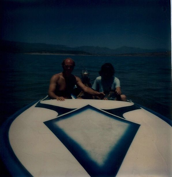 First day at the lake with the first boat with my dad.